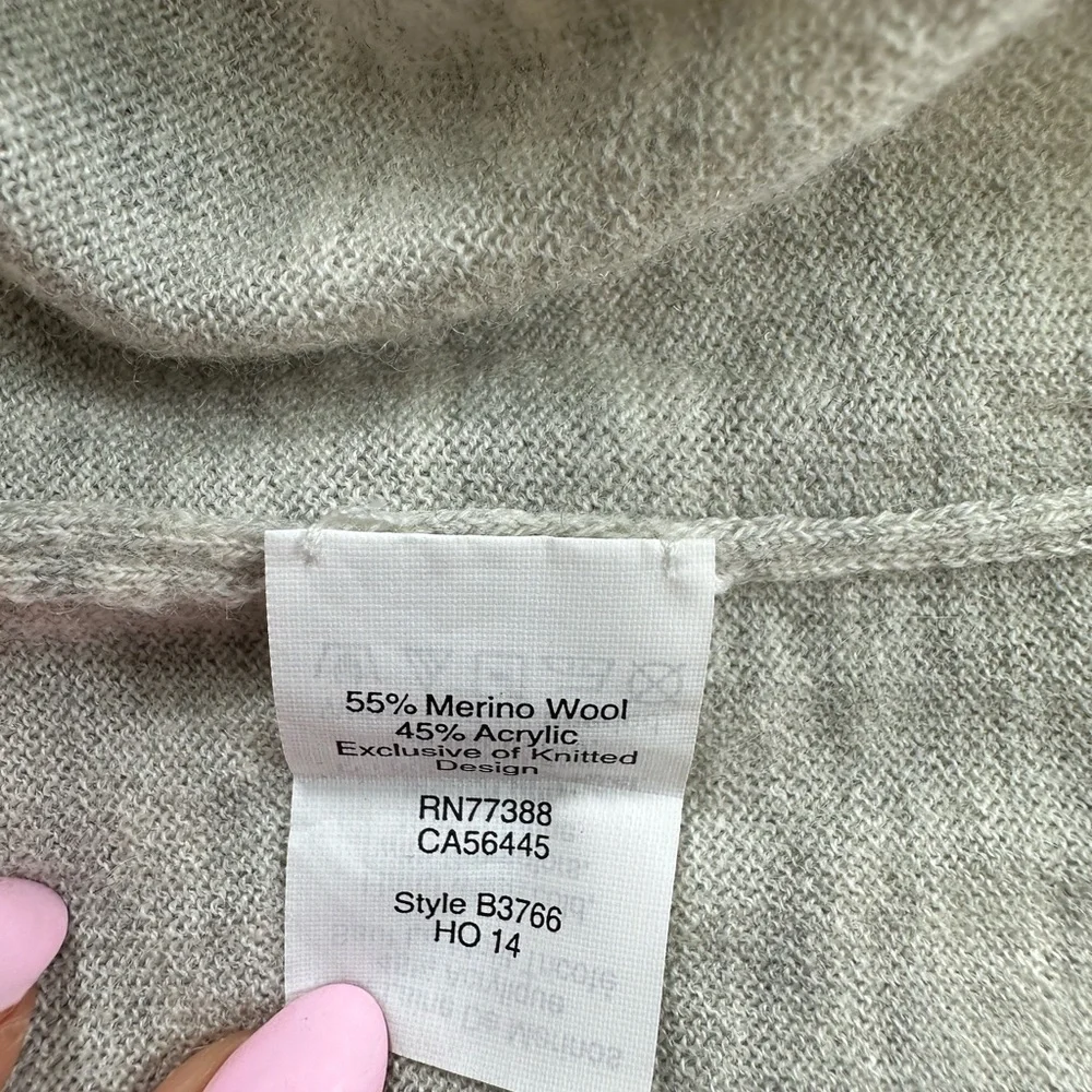 J.Crew Beige Merino Wool V Neck Pullover Size Small